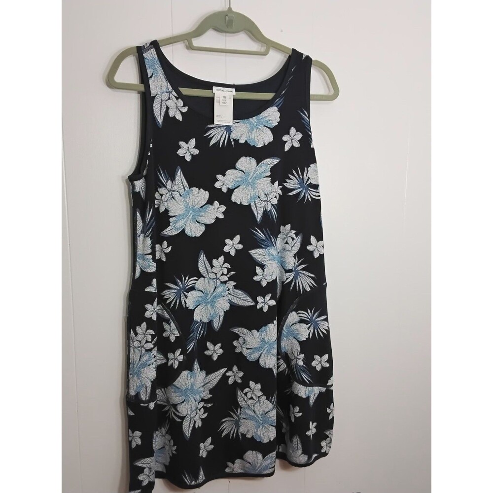 Tribal Jeans Reversible shift  Dress  Navy white